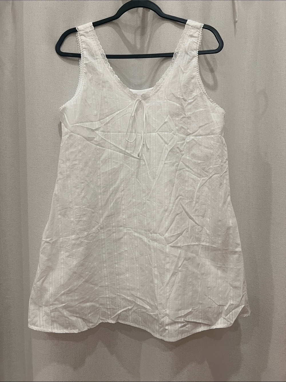 White Sleeveless Mini Dress with Tie Detail
